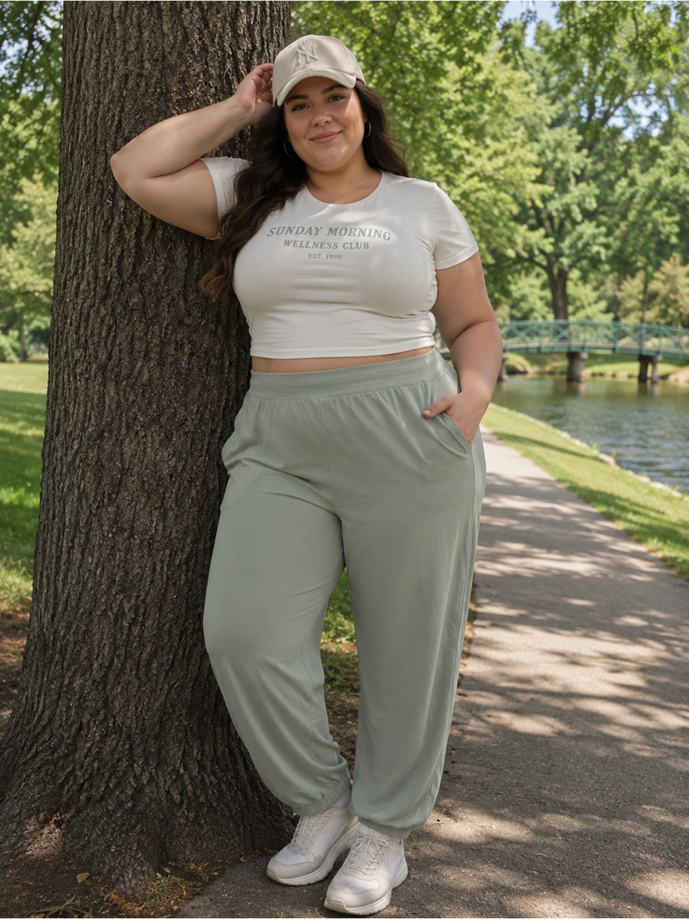 all in motion Sage Green Elastic-Waist Joggers